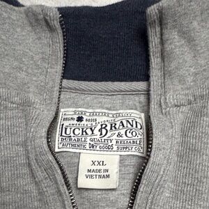 Lucky Brand Men's Zip Up Gray Sweat Shirt